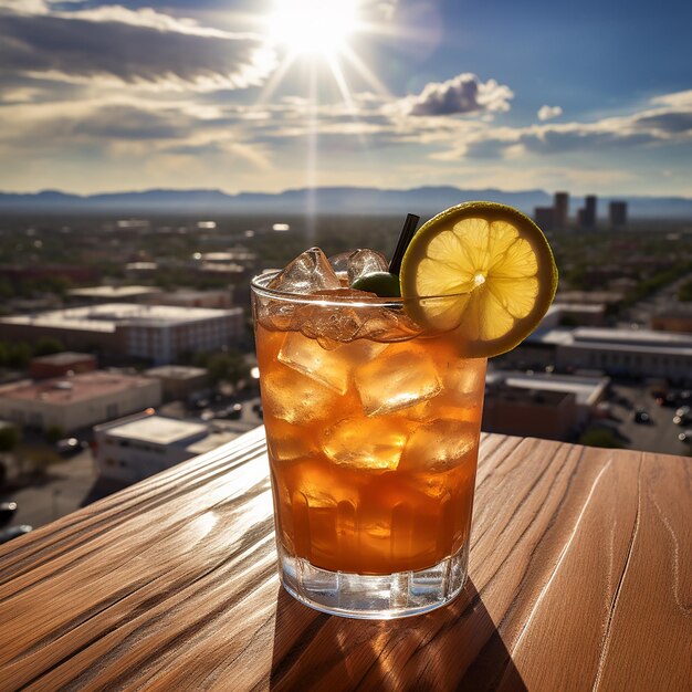 a cocktail in a touristic place