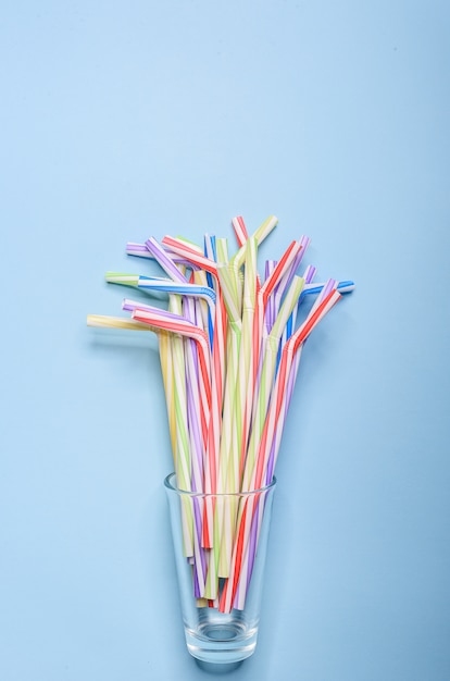 Cocktail tubes for drinks in a glass