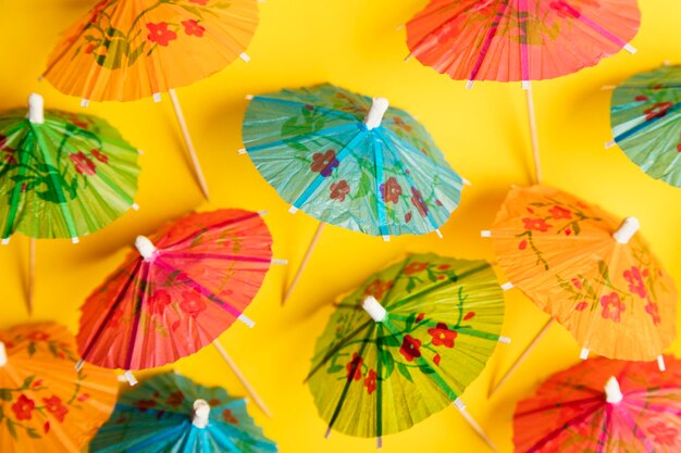 Cocktail umbrella summertime background
