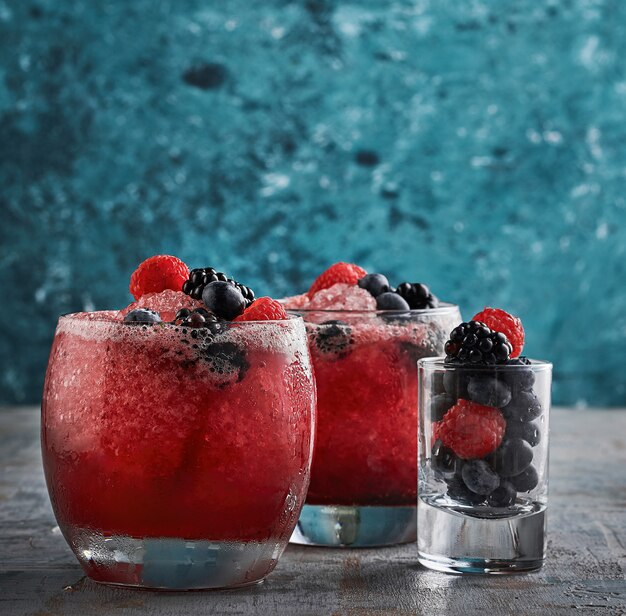 cocktail with berries