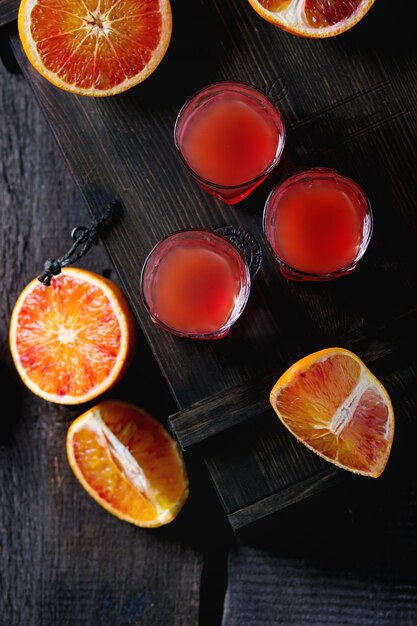 Cocktail with Blood oranges