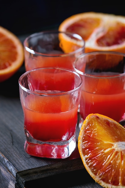 Cocktail with Blood oranges