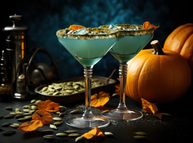 Cocktail with pumpkin