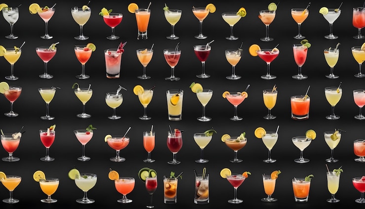 Photo cocktails arranged in perfect manner