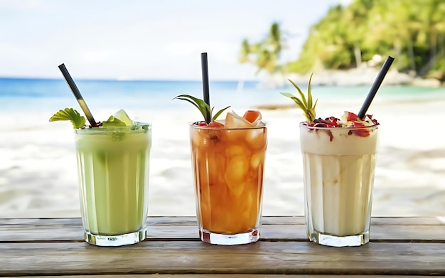 Cocktails on tropical vacation