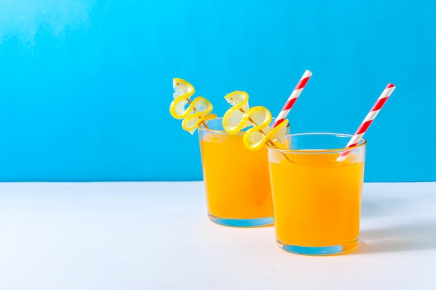 Cocktails with Orange Juice. Refreshing Summer Drink.