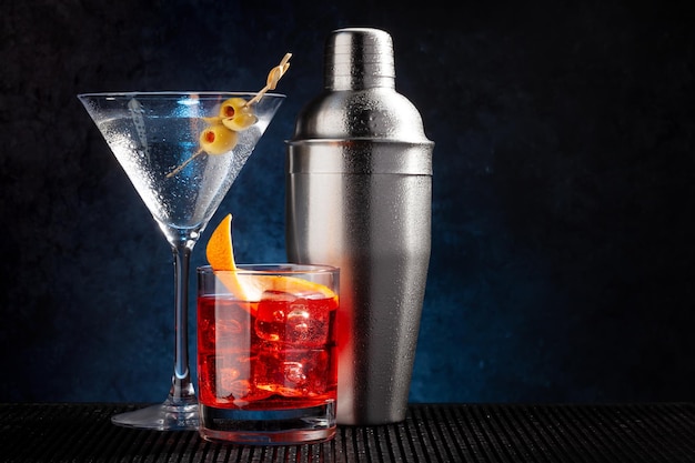 Cocktailshaker en cocktails