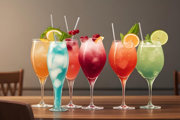 Foto cocktail con acqua dolce generato da ai