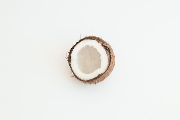 Coco Coconut half isolated Cocos white Full depth of field