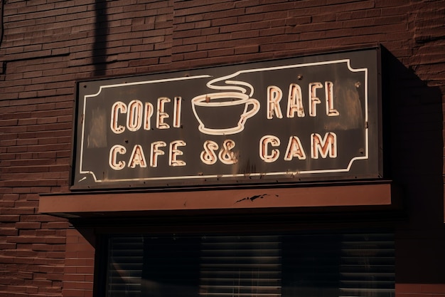 Photo coco rachel shops elegant gray and brown coffee sandwich signage a delightful treat in the heart