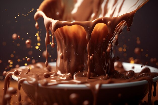 Cocoa chocolate splash cinematic