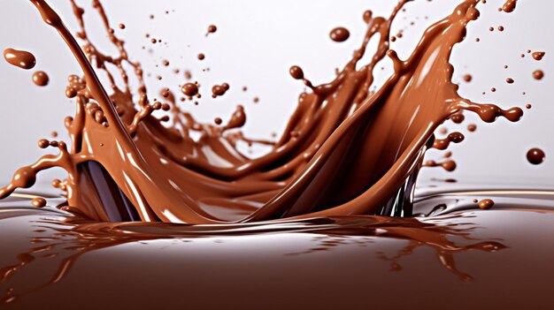 Cocoa chocolate splash liquid