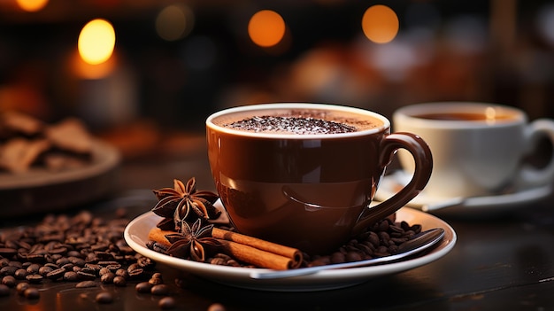 cocoa drink HD 8K wallpaper Stock Photographic Image