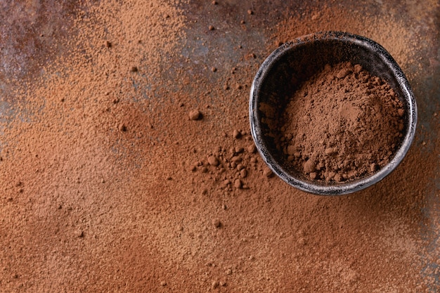 Cocoa powder as background