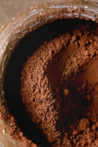 Cocoa powder in bowl