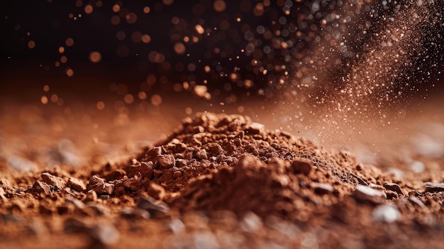 Cocoa powder dusting