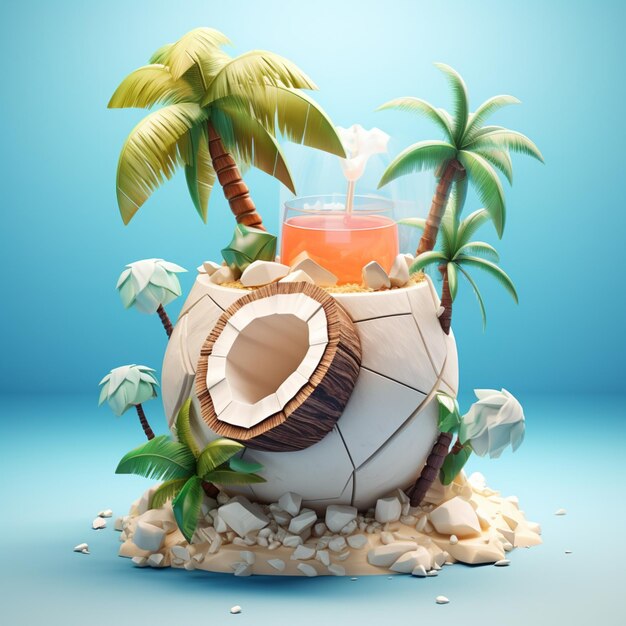 Photo coconut background