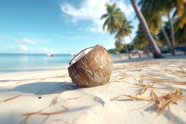 Photo coconut at the beach