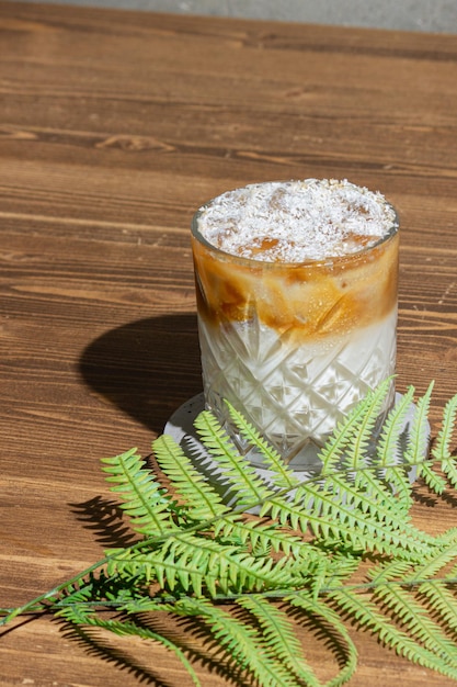 Coconut Coffee in a Glass