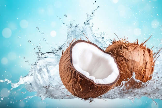 Coconut colorful isolated background