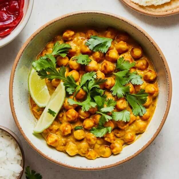 Photo coconut curry chickpeas