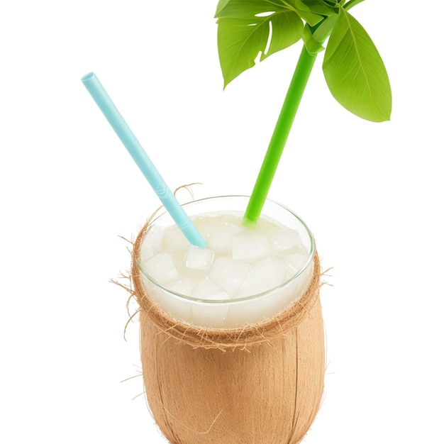 Photo coconut drink on a white background