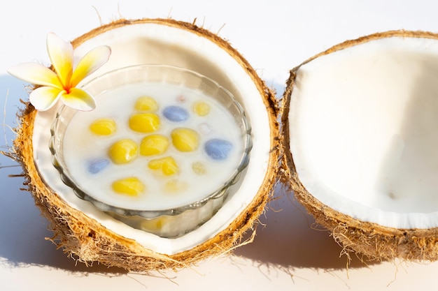 Coconut dumplings in sweet coconut Milk