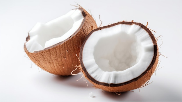 coconut fruit isolated on white background
