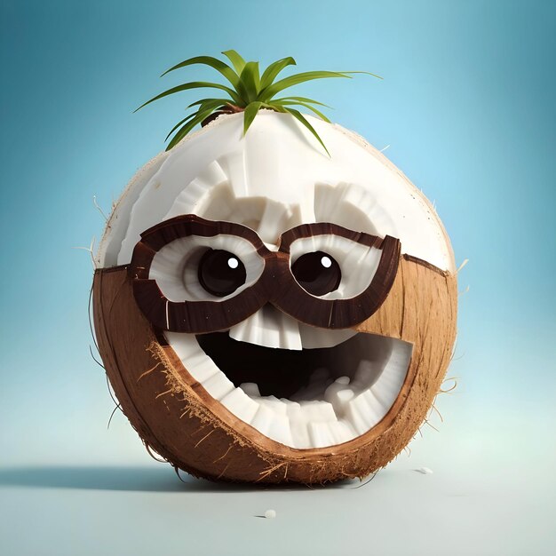 Photo a coconut have fun concept for tiresome ai generated