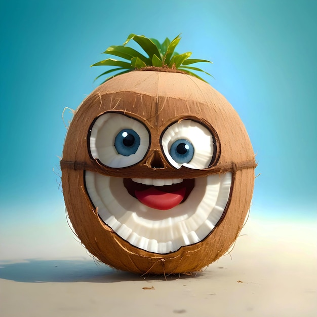 Photo a coconut have fun concept for tiresome ai generated