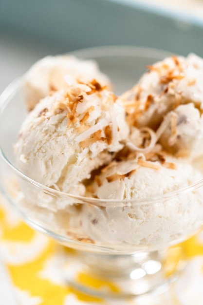 Photo coconut ice cream