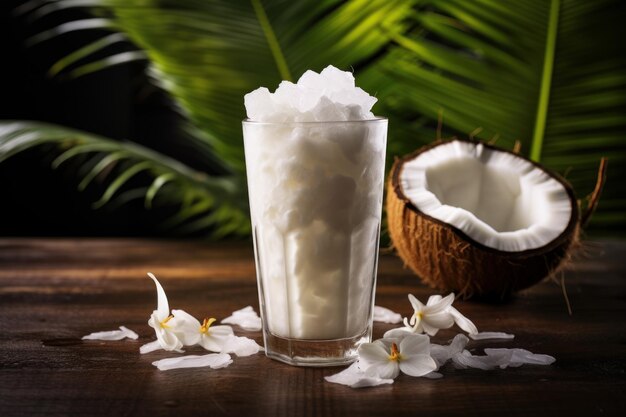 Coconut iced drink Summer milk Generate Ai