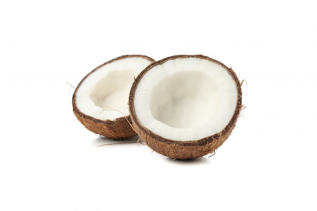 分離されたココナッツ。トロピカルフルーツ