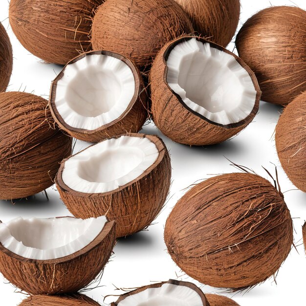 The coconut isolated on white Background Clipping Path