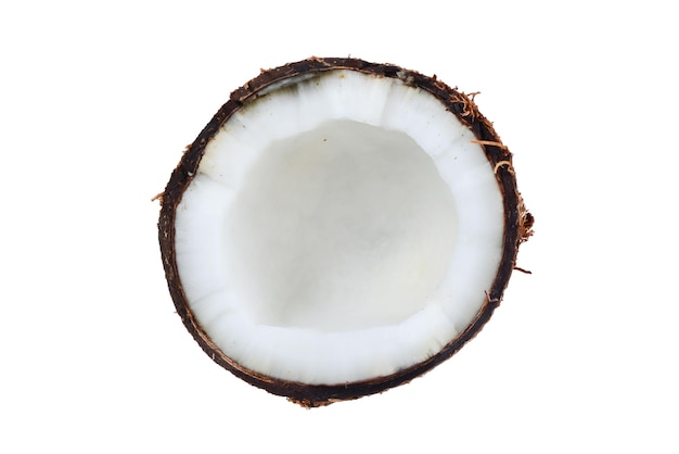 Coconut isolated on white background Space for text or design