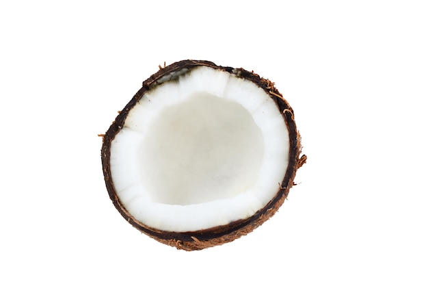 Coconut isolated on white background Space for text or design