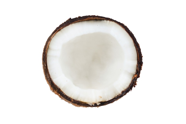 白い背景に分離されたココナッツ。