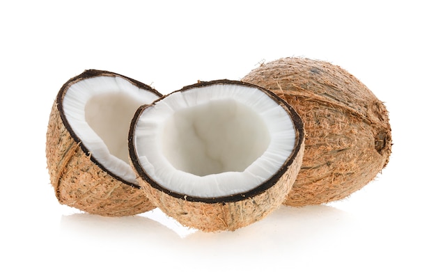 코코넛 흰색 배경에 고립