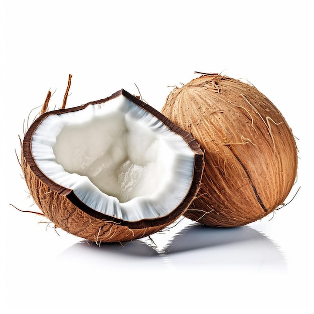 Coconut isolated on white background