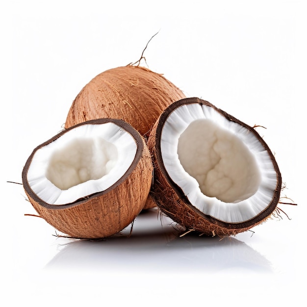 Coconut isolated on white background