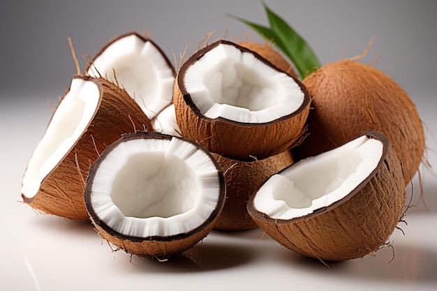 Coconut isolated on white background