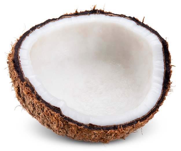 Coconut isolated on white clipping path