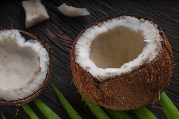 Coconut milk and coconut flakes are tropical foods