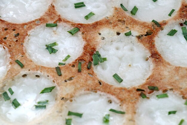 Coconut milk mix sugar and flour