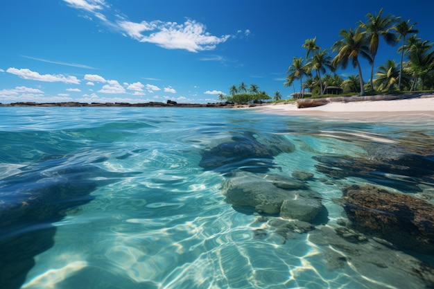 Coconut palm on a beach High quality photo