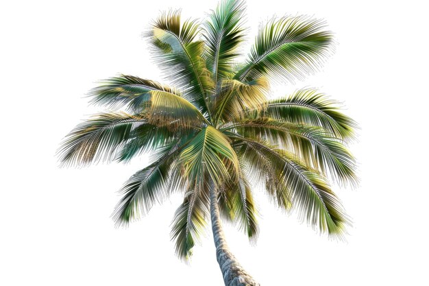 Coconut palm tree isolated on white background