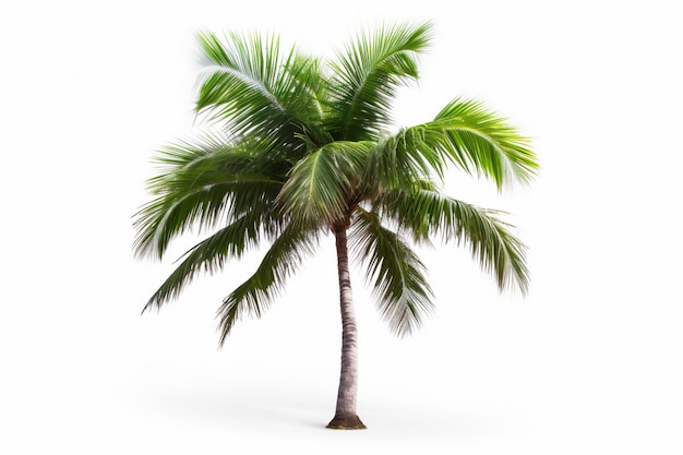 coconut palm tree isolated on white background