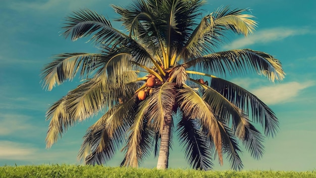 Coconut palm tree