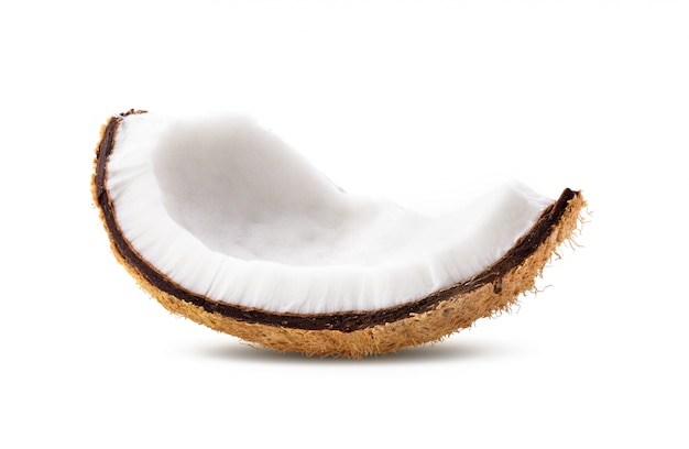 Coconut piece isolated