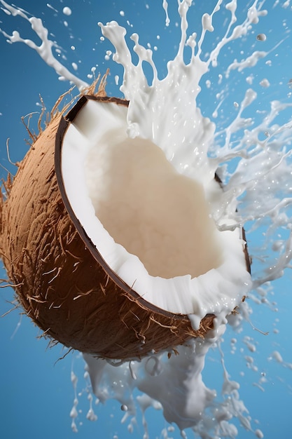 coconut splashed with milk